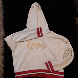 White "Love" Crop top